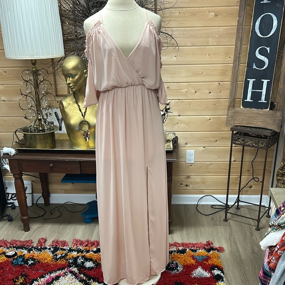 Pinky peach maxi dress